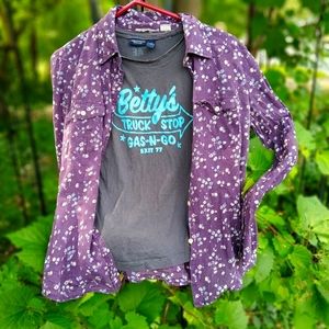 Grunge truck stop tee & cowgirl shirt bundle